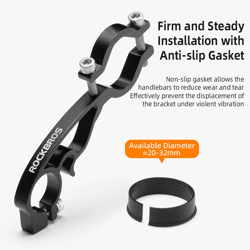ROCKBROS Bike Handlebar Extender Double Bike Handlebar Bracket Mount Bicycle Handlebar Extension Lightweight Durable for Holding Bicycle Speedometer GPS Phone Mount Holder