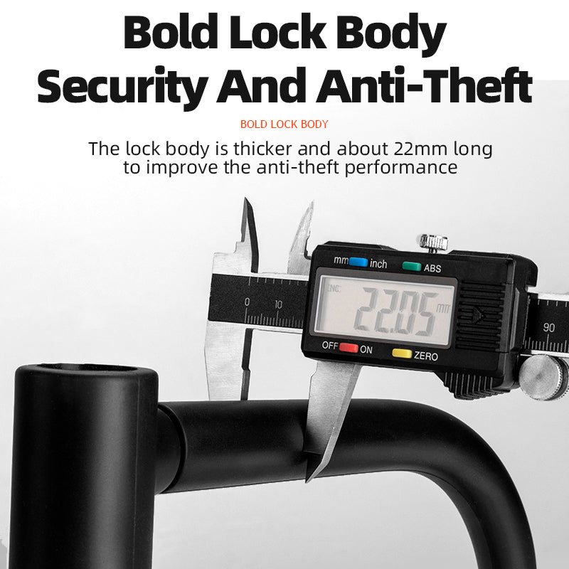 ROCKBROS Cycling Bicycle U Lock Anti-Theft Security Bike Cable Lock 3 Keys