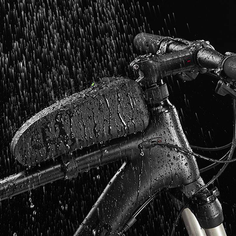 Rockbros-Bike Top Tube Bag Front Frame Bag Waterproof Nylon Black Bicycle Cycling Bag