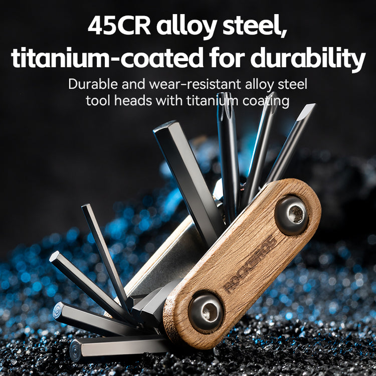 ROCKBROS 8-in-1 Multifunctional Portable Wooden Tool