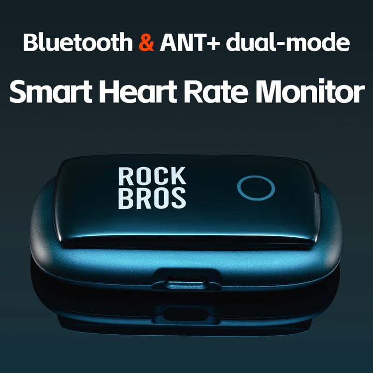 ROCKBROS Smart Heart Rate Monitor Belt Chest Strap ANT+ Bluetooth IP67 USB-C