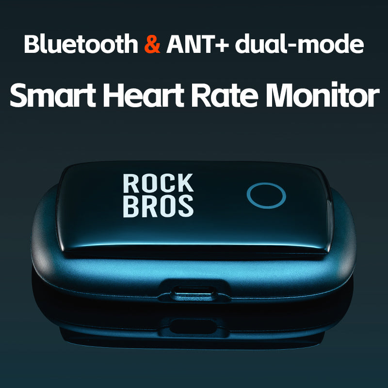 ROCKBROS Smart Heart Rate Monitor Belt Chest Strap ANT+ Bluetooth IP67 USB-C