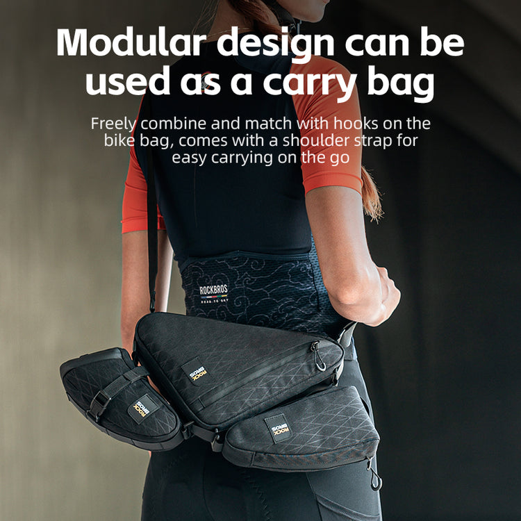 ROCKBROS Bicycle Combination Bags Set Cycling Top Tube/Triangle/Saddle Bags Set