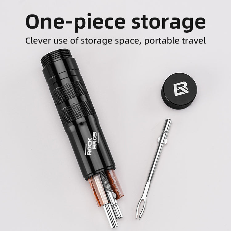 ROCKBROS Portable Bicycle Bike Tire Repair Patch Tool Aluminum Alloy Compact