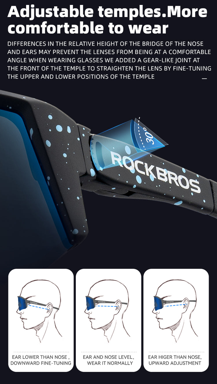 ROCKBROS Sports Polarized Sunglasses for Men Women UV400 Protection Sunglasses for Cycling Running Biking