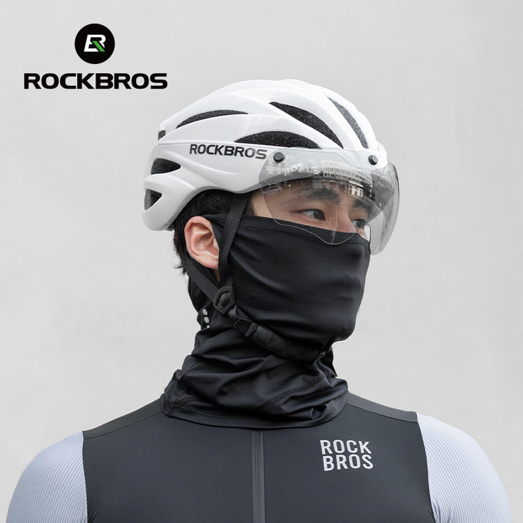 ROCKBROS Cycling Mask COOLMAX Fabric Summer Sun UV Protection Full Face Mask Balaclava Breathable Quick-drying Hiking Windproof Motorcycle Scarf