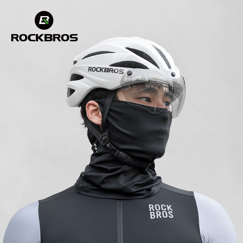 ROCKBROS Cycling Mask COOLMAX Fabric Summer Sun UV Protection Full Face Mask Balaclava Breathable Quick-drying Hiking Windproof Motorcycle Scarf