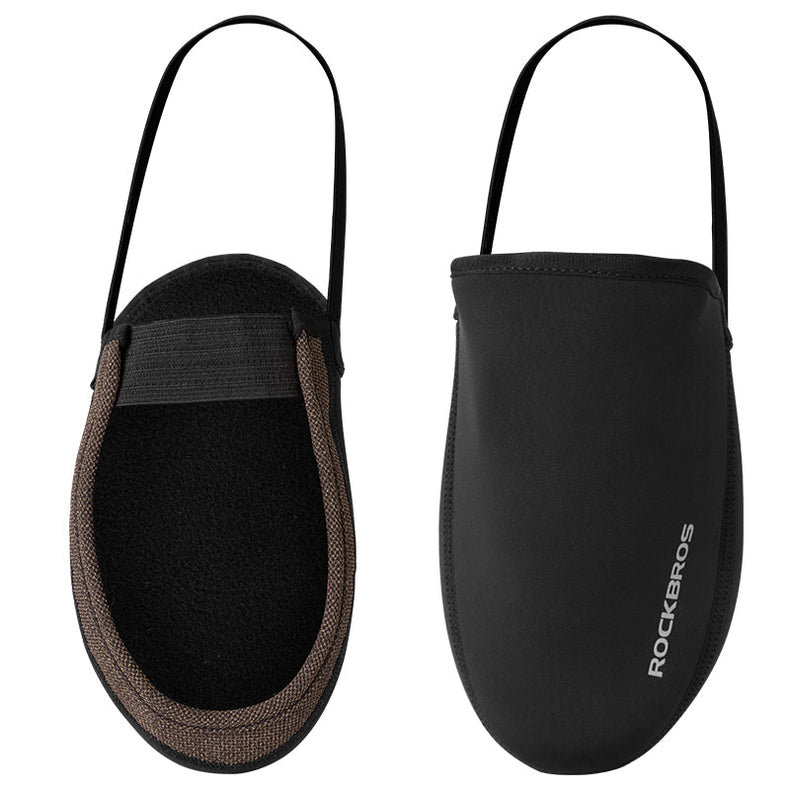 ROCKBROS Cycling Thermal Shoe Covers Windproof Waterproof Wear-Resistant Half Palm Shoe Cover