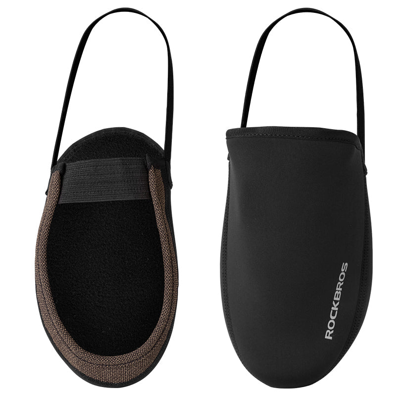 ROCKBROS Cycling Thermal Shoe Covers Windproof Waterproof Wear-Resistant Half Palm Shoe Cover