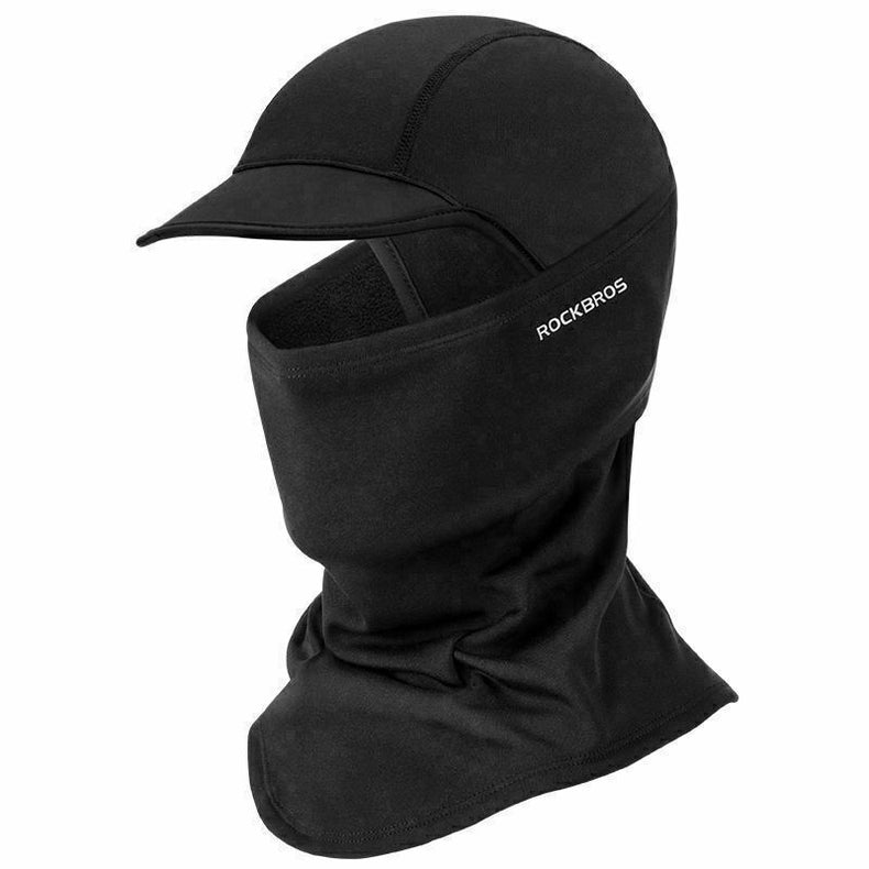 RockBros Bicycle Motorcycle Mask Thunderstorm Hood Halfcap Winter Cap Black
