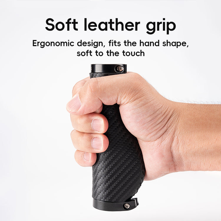 ROCKBROS Bicycle Bike Handlebar Handle Grips PU Leather Comfortable