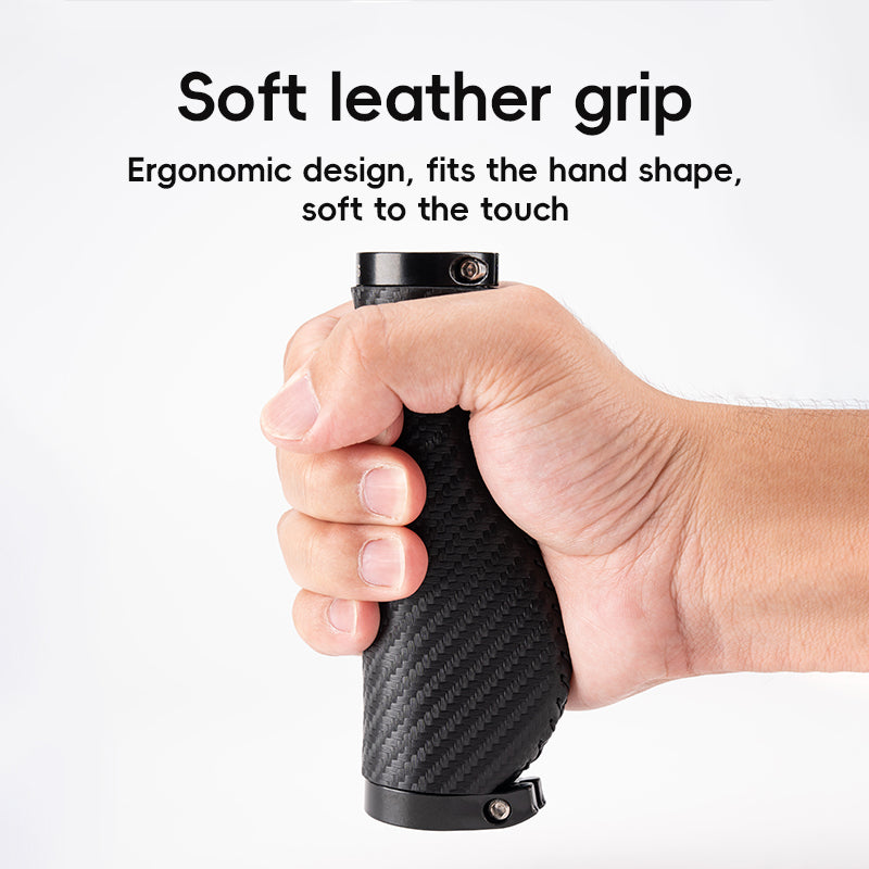 ROCKBROS Bicycle Bike Handlebar Handle Grips PU Leather Comfortable