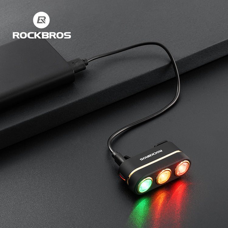 ROCKBROS Bicycle Bike Rear Light Red Yellow Green 3 Colors Cycling Warning Light