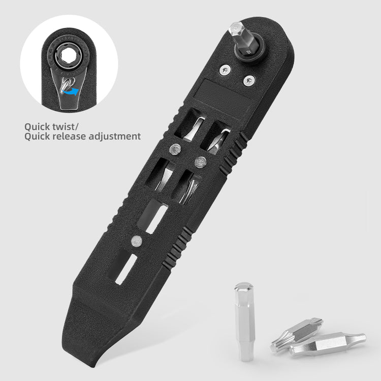 ROCKBROS Bike Bicycle Tire Lever Portable Multi-function Hex Wrench Spoke Hook Tool Kit