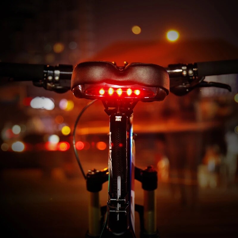ROCKBROS Bicycle Bike Saddle Seat with Taillight Breathable Shockproof Soft Cushion
