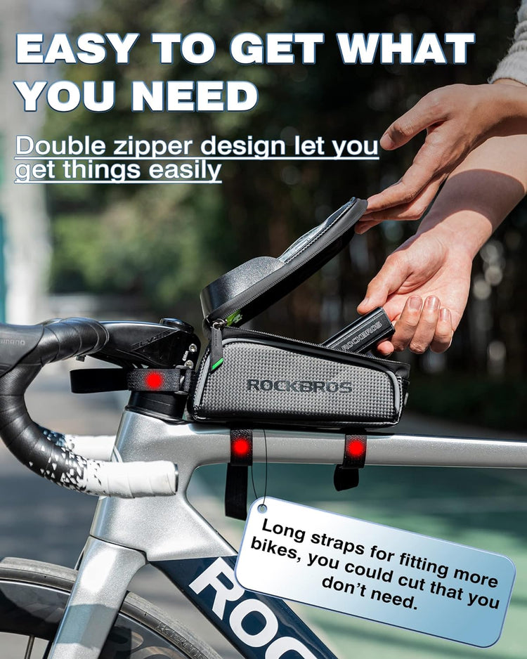 Rockbros-Top Tube Bike Bag With Phone Case Holder