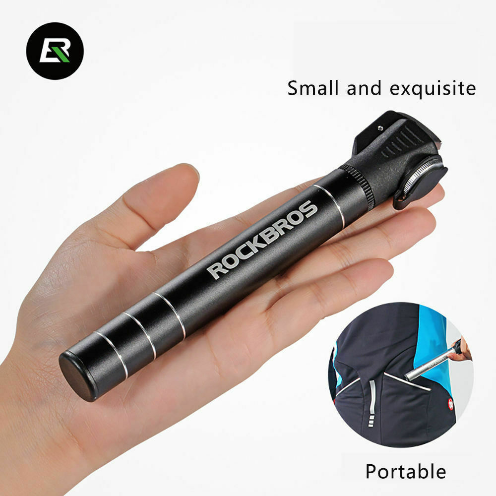 ROCKBROS One-Way Dual Valve Mini Bike Pump in Black