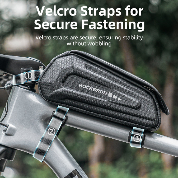 ROCKBROS Waterproof Bike Front Frame Tube Bag Cycling Phone Holder Bag 1.7L