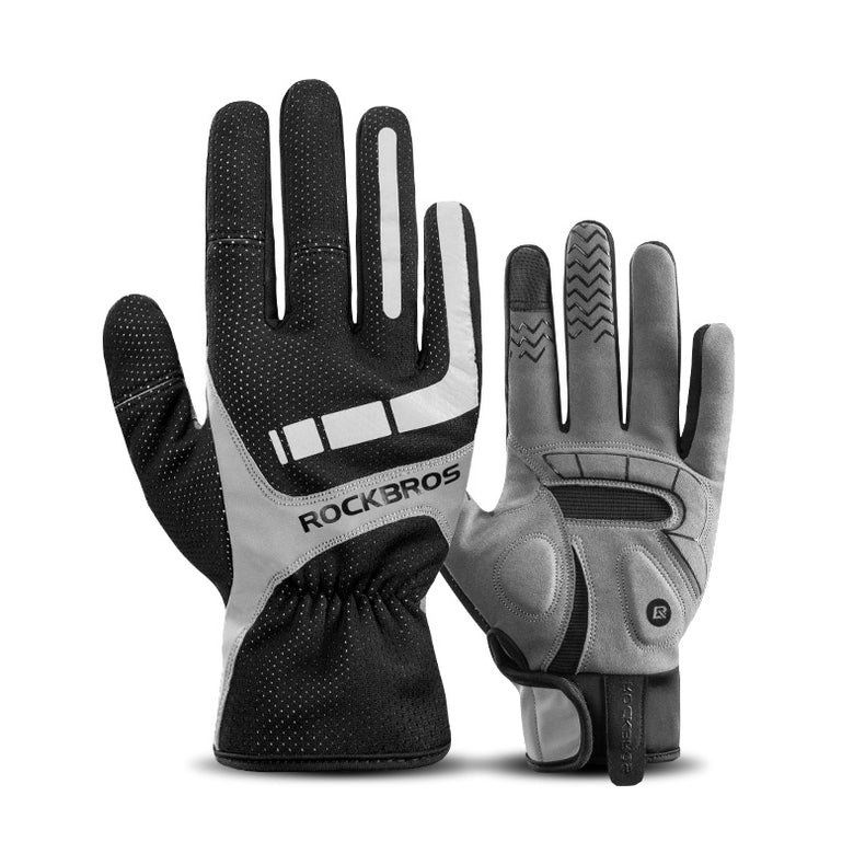 ROCKBROS Winter Touch Screen Gloves Snowboard Thermal Gloves waterproof-S173BGR
