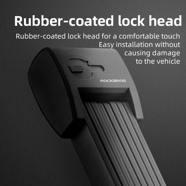 ROCKBROS Bicycle Lock Bike Smart Bluetooth Fingerprint Folding Locks MTB Waterproof Anti-Thief Manganese Steel Locks For Cycling