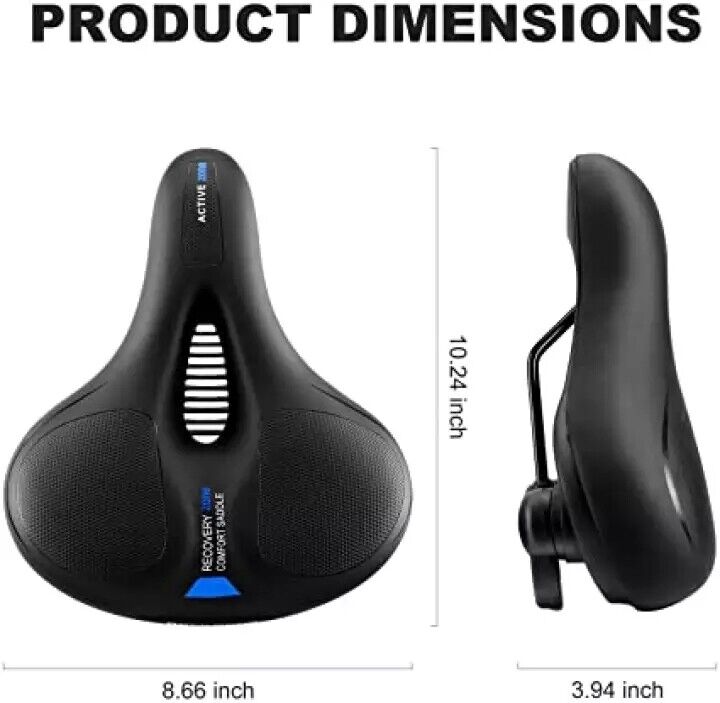 ROCKBROS Bike Bicycle Saddle Seat With Handle Comfort Shockproof Memory Foam Reflective Cycling Cushion