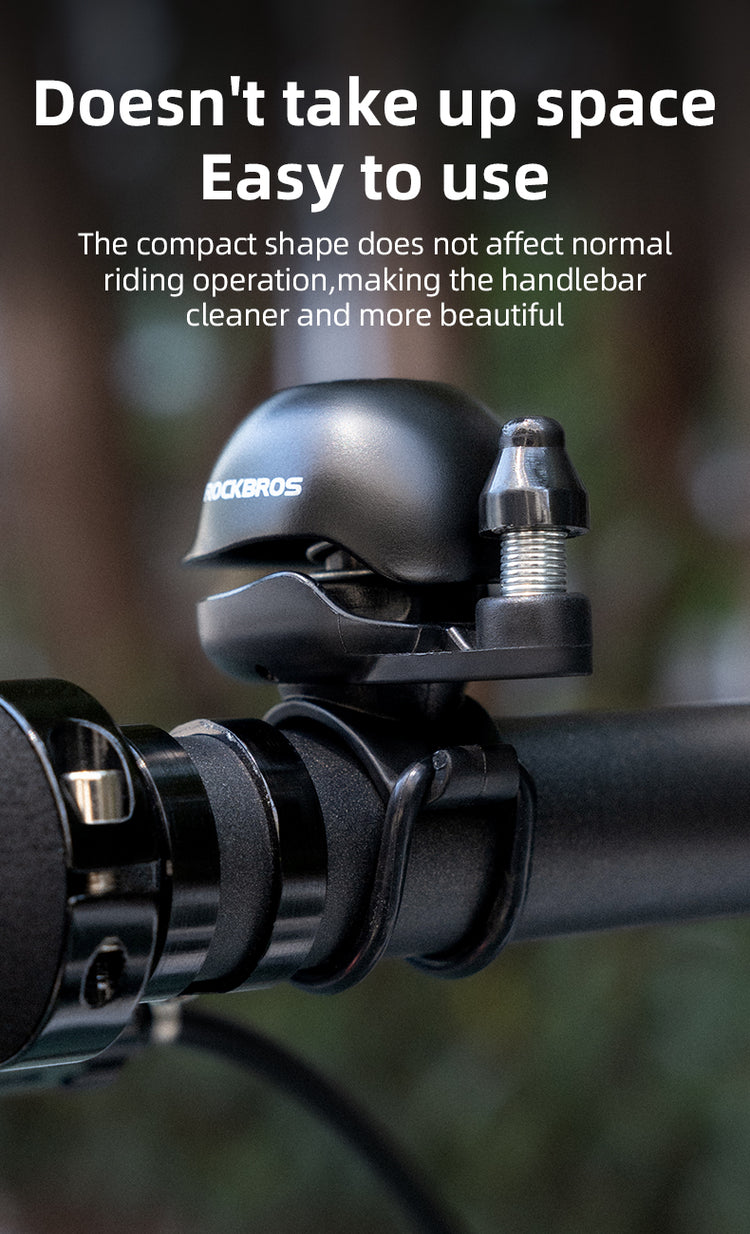 ROCKBROS Bicycle Bike Handlebar Bell 80dB Loud Sound Copper Alloy Alarm Ring Horn