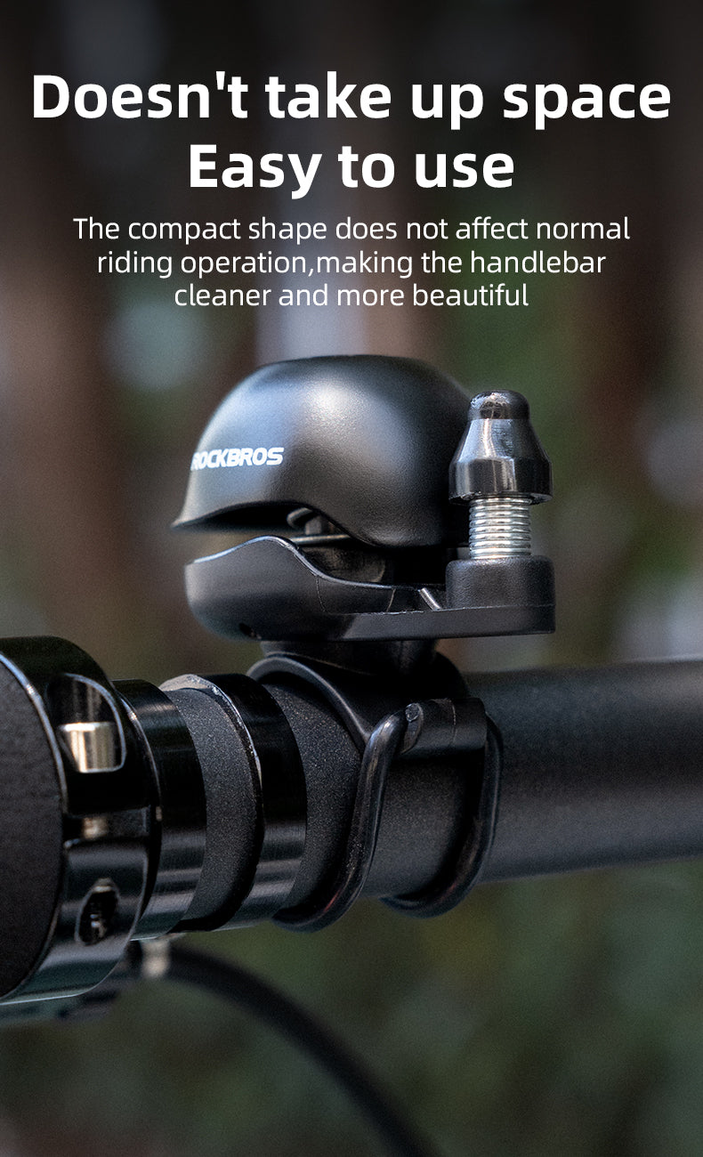 ROCKBROS Bicycle Bike Handlebar Bell 80dB Loud Sound Copper Alloy Alarm Ring Horn