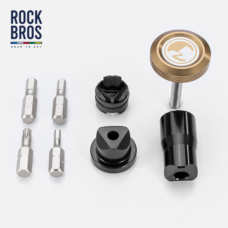 【ROAD TO SKY&VIVK】by ROCKBROS and VIVK Compact Multi-Use Bike Tool Set - Fits in Handlebars