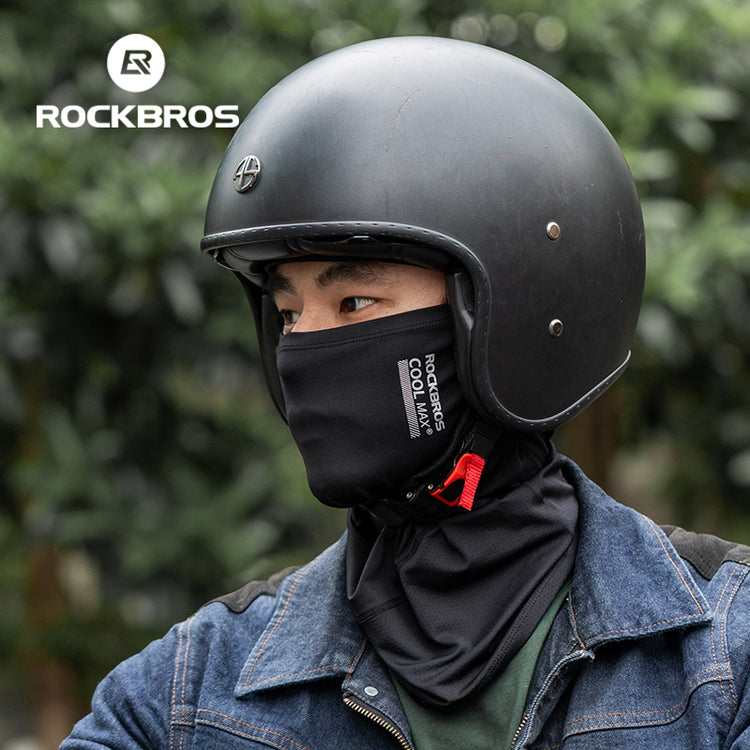 ROCKBROS Cycling Mask COOLMAX Fabric Summer Sun UV Protection Full Face Mask Balaclava Breathable Quick-drying Hiking Windproof Motorcycle Scarf