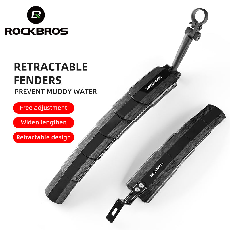 ROCKBROS Adjustable MTB Mountain Bike Mudguard Cycling Bicycle Front Rear Fenders