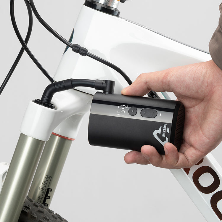 ROCKBROS Electric Bike Tire Pump Portable Motorcycle Bicycle Tyre Air Inflator 150PSI