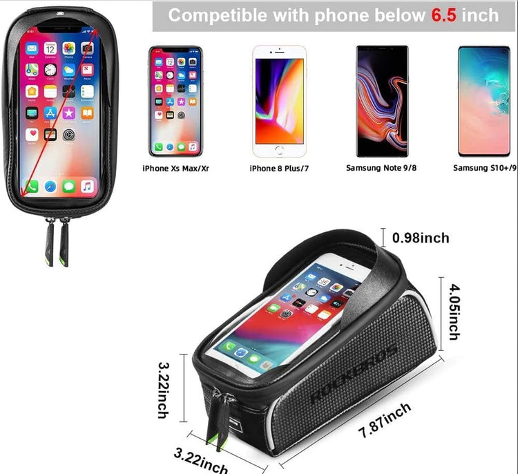 Rockbros-Top Tube Bike Bag With Phone Case Holder