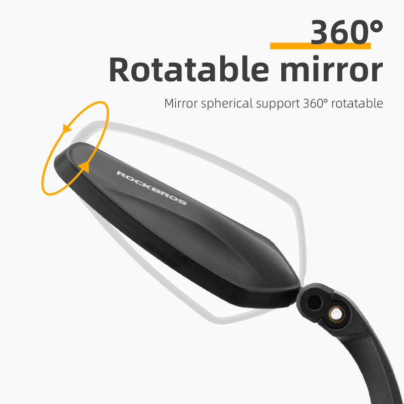 ROCKBROS Bike Handlebar Rear View Mirror 360° Rotation Adjustable