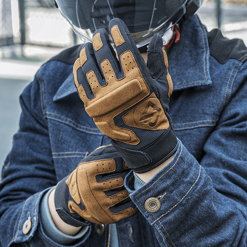 ROCKBROS Motorcycle Long Finger Gloves Touch Screen Non-Slip SBR Padded Riding Gloves Unisex
