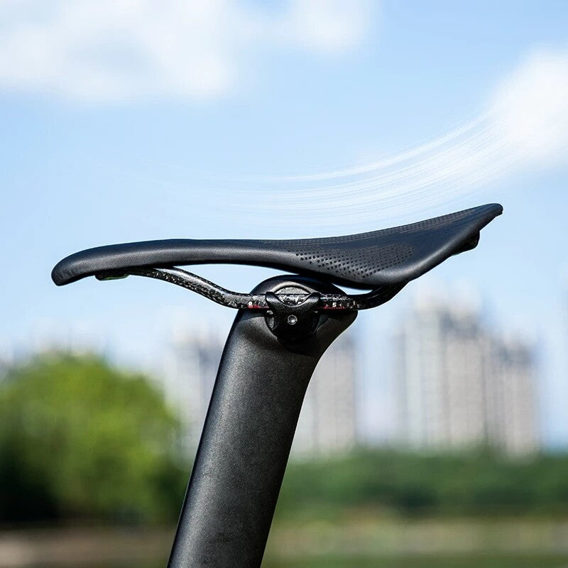 ROCKBROS Bike Carbon Fiber Saddle Ultralight Hollow Breathable Cycling Bicycle Seat