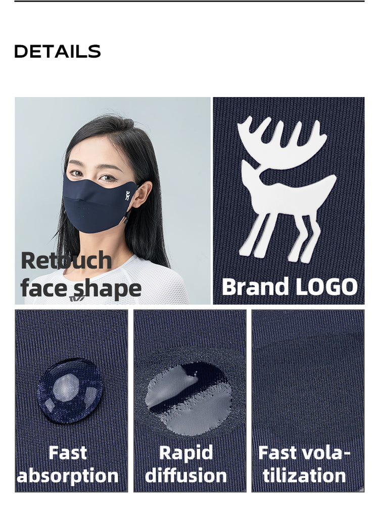 Qunature Summer Outdoor Face Mask Breathable Comfort UV Protection