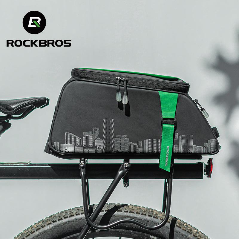 ROCKBROS Bicycle Carrier Bag Large Capacity for Travel MTB Rack Bag Rear Seat Pannier Bag With Rain Cover