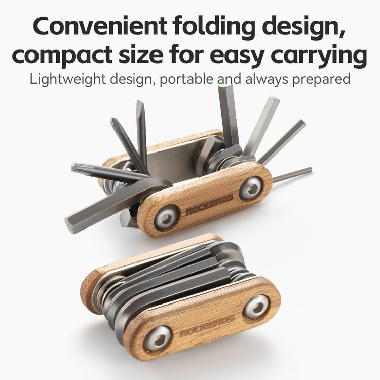 ROCKBROS 8-in-1 Multifunctional Portable Wooden Tool