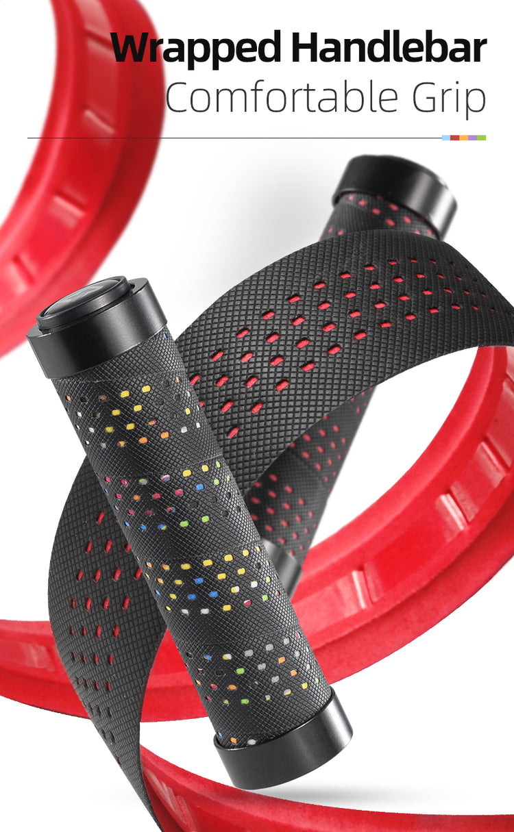 ROCKBROS Bicycle Handlebar Cover Mountain Bike Handlebar Locking Anti-skid Handlebar Grips PU Handle Grip Accessories