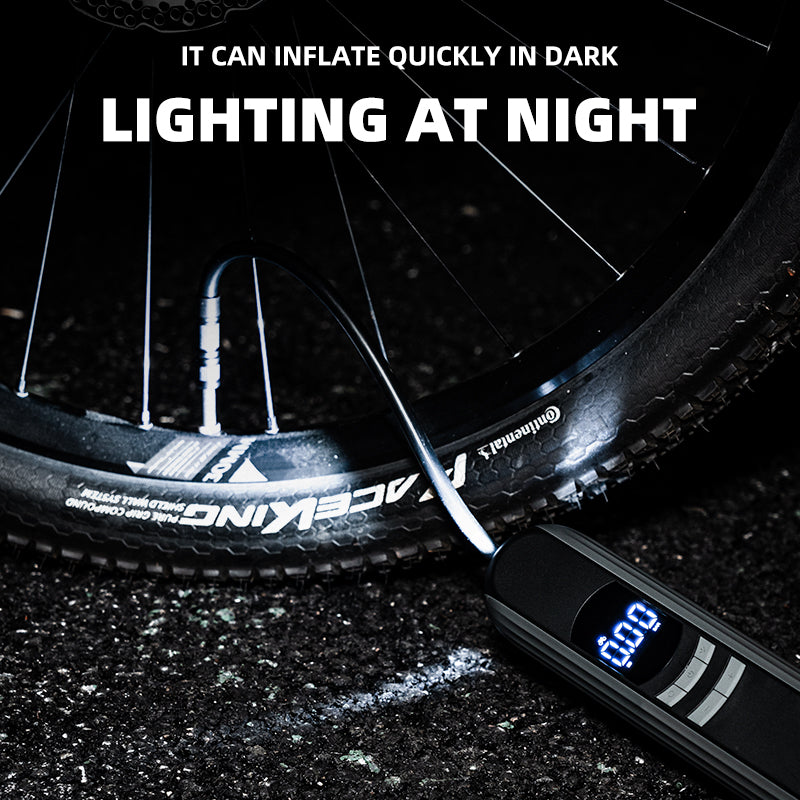 ROCKBROS Electric Bike Pump with Digital Display Schrader/Presta Valve