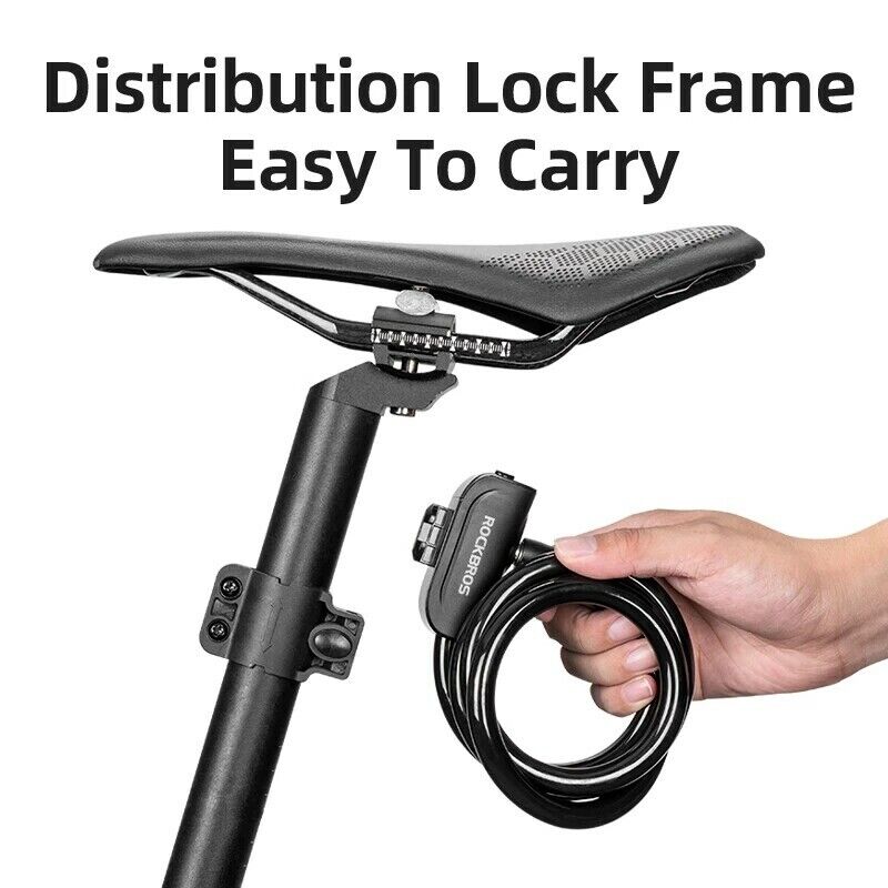 ROCKBROS MTB Bicycle Bike Cable Lock With Bracket 1.1M