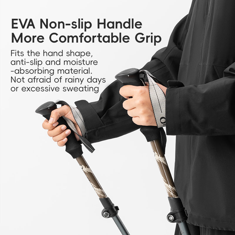 Qunature Climbing Hiking Trekking Pole Walking Handle Stick Telescopic Rod