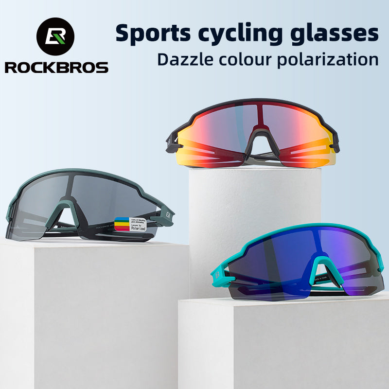 ROCKBROS Bicycle Polarized Cycling Sunglasses UV400 Golf Fishing Hiking Sports Glasses