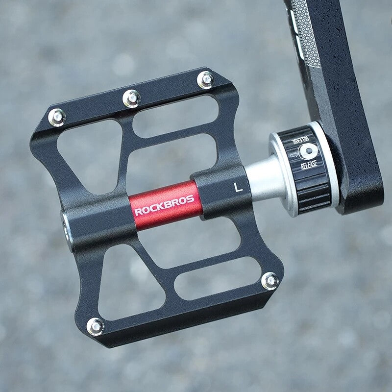 ROCKBROS Quick-Release Bike Pedals in Black (Pair)
