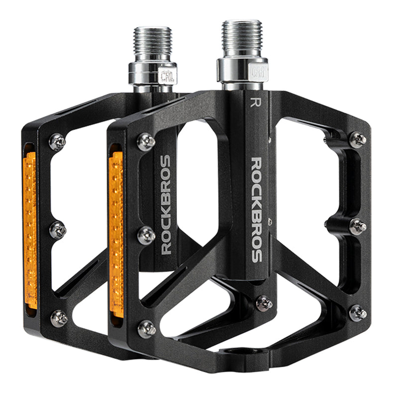 ROCKBROS Aluminium Alloy Non-Slip Reflective Bicycle Pedals For MTB Mountain Road Bike