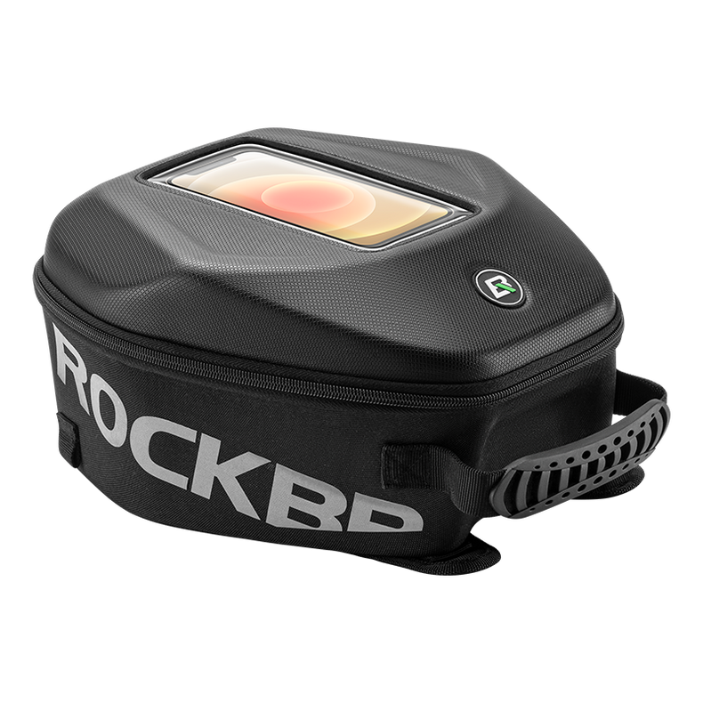 ROCKBROS Hard Shell Motorcycle Tank Bag Waterproof Saddle Motorcycle Bag Phone Pouch Universal Touch Screen Fit Cell Phone Under 7 Inch