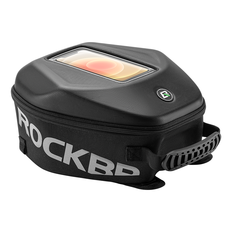 ROCKBROS Hard Shell Motorcycle Tank Bag Waterproof Saddle Motorcycle Bag Phone Pouch Universal Touch Screen Fit Cell Phone Under 7 Inch