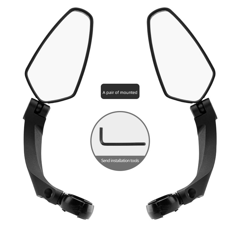 ROCKBROS Bike Handlebar Rear View Mirror 360° Rotation Adjustable