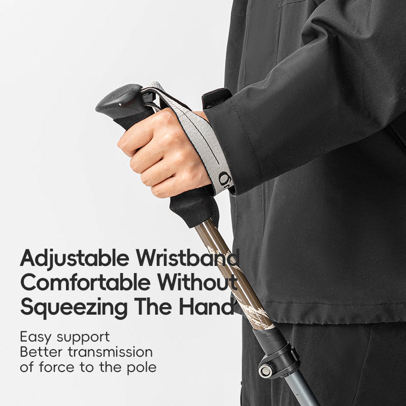 Qunature Climbing Hiking Trekking Pole Walking Handle Stick Telescopic Rod