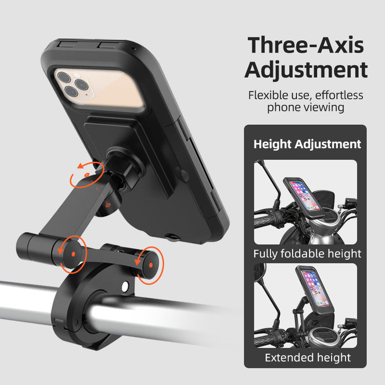 ROCKBROS 360° Rotatable Bike Handlebar Phone Holder 6.7in Waterproof Surface Touch Screen